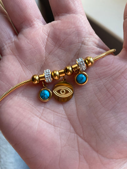 Evil Eye Rope Clasp Bracelet