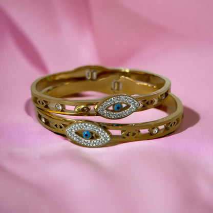 AZUL || Deep Blue Diamond Evil Eye Bangle