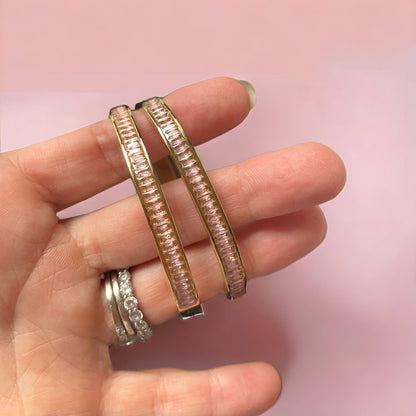 ELSA || Pink Stone Gold Bangle