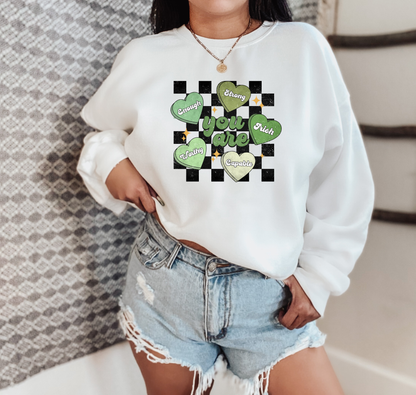 St. Patrick's Day Sweatshirt /  Positivity sweatshirt / Affirmations design sweatshirt crewneck