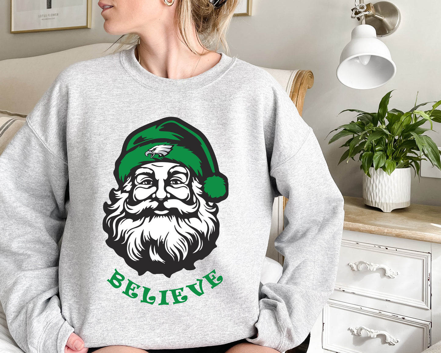 Philadelphia Eagles Santa Believe Sweatshirt