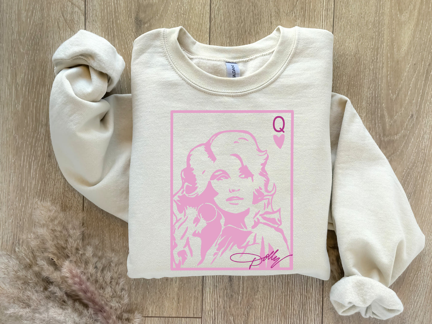 Valentine's Day Sweatshirt /  Queen Dolly Parton / Queen Of Hearts Card design sweatshirt crewneck