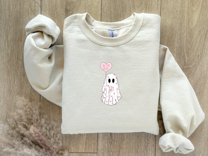 Valentine's Day Sweatshirt /  Be my Boo / Valentines Ghost design sweatshirt crewneck